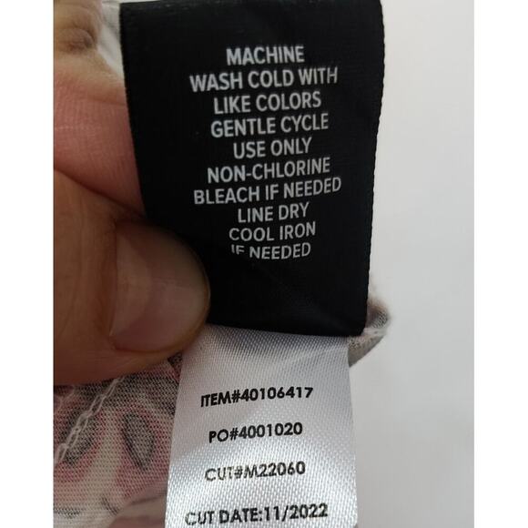 Torrid Challis Hi-Low Dress Size 5X Floral Sleeveless Pockets Pink White Stretch - Picture 7 of 7